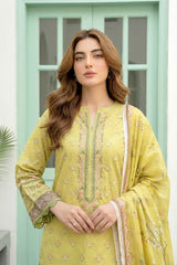 03 Piece Unstitched Printed Lawn - Design 6