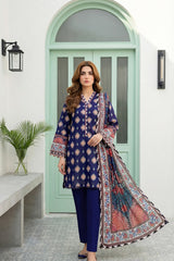 03 Piece Unstitched Printed Lawn - Design 8