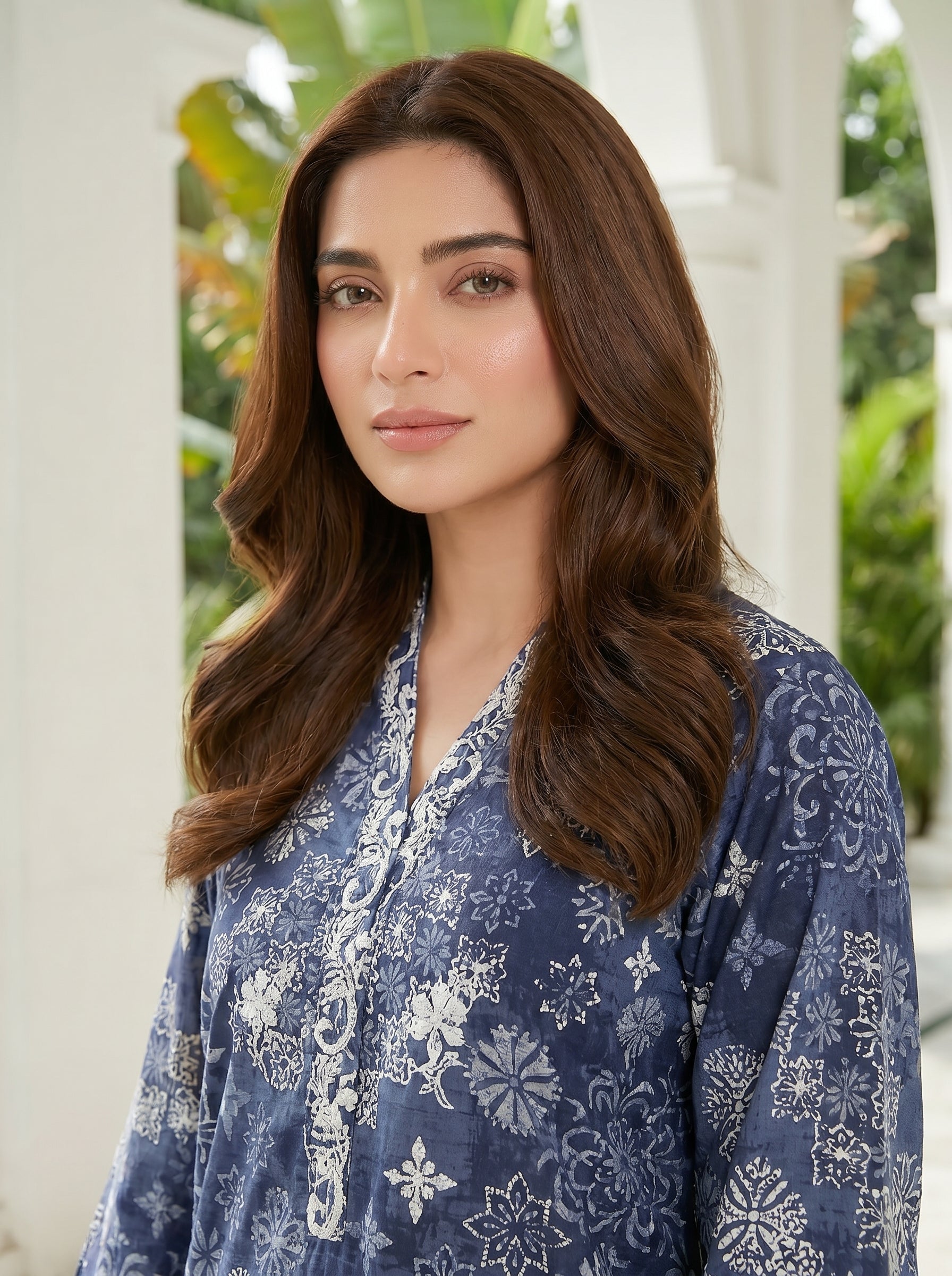 02 Piece Unstitched Printed Embroidered Shirt & Trouser - View 5 - Lakhany