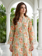 02 Piece Unstitched Printed Embroidered Shirt & Trouser - View 2 - Lakhany