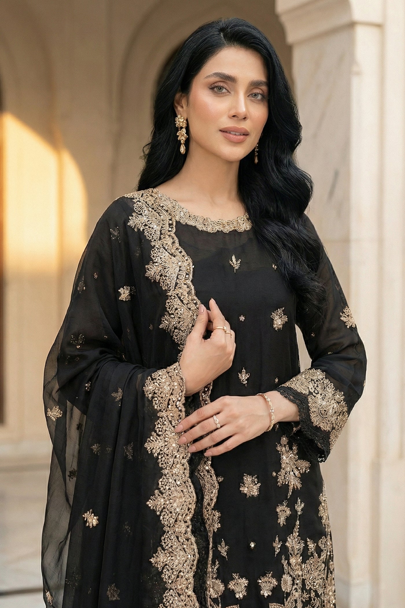 03 Piece Unstitched Embroidered Festive Eid Collection - Design 15