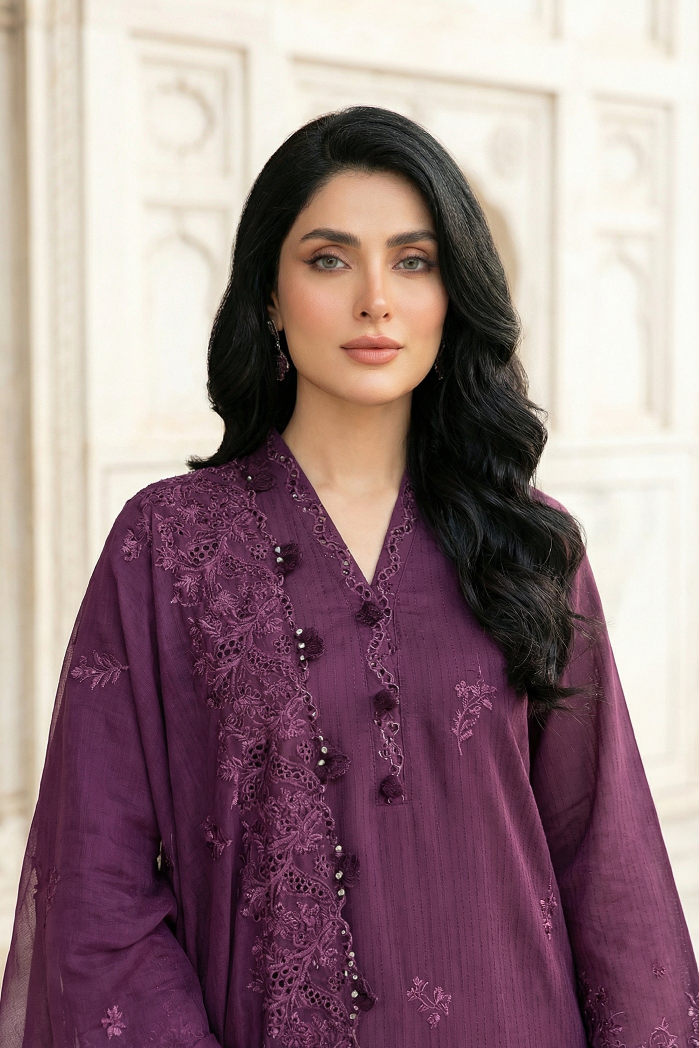 03 Piece Unstitched Embroidered Festive Eid Collection - Design 16