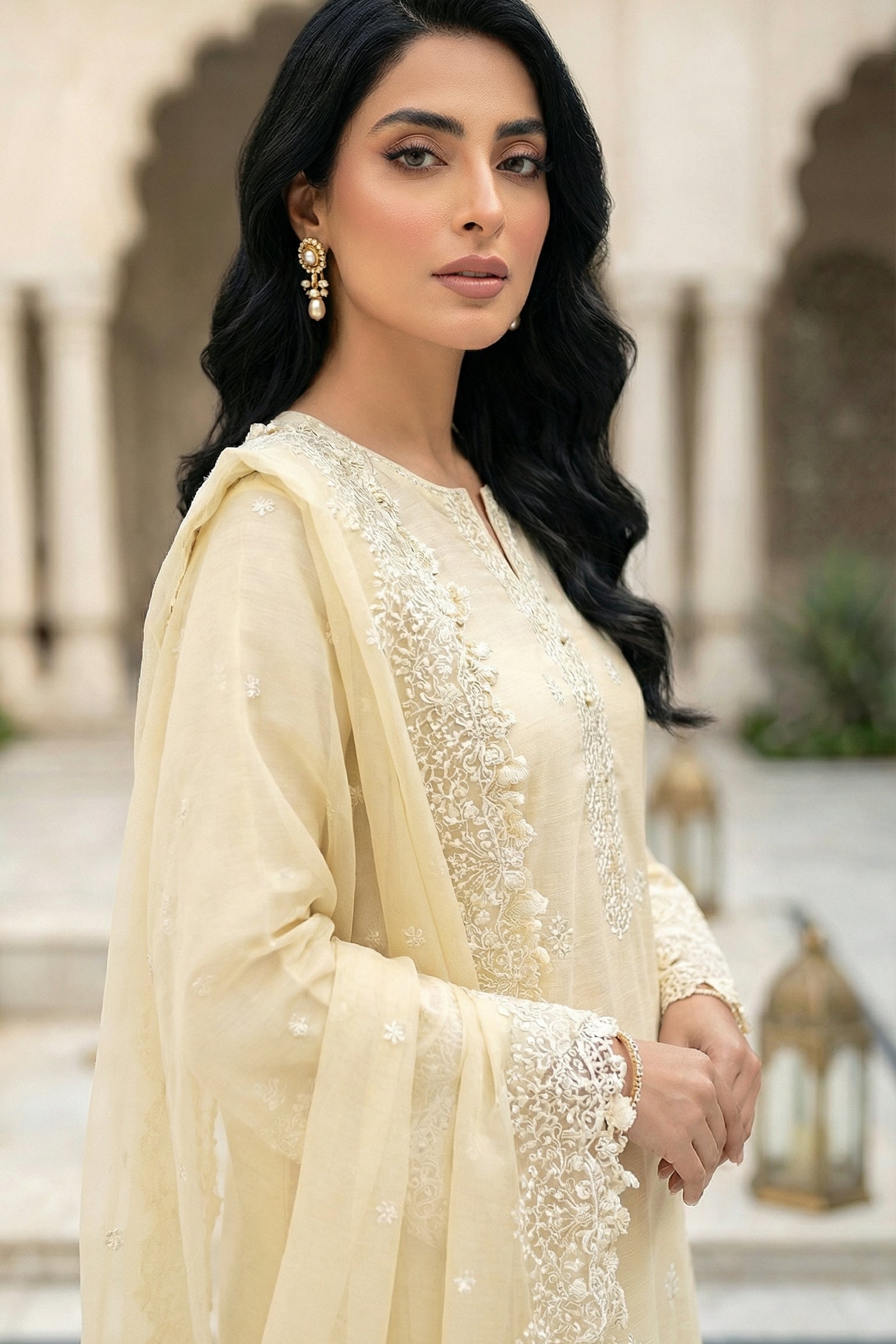 03 Piece Unstitched Embroidered Festive Eid Collection - Design 18