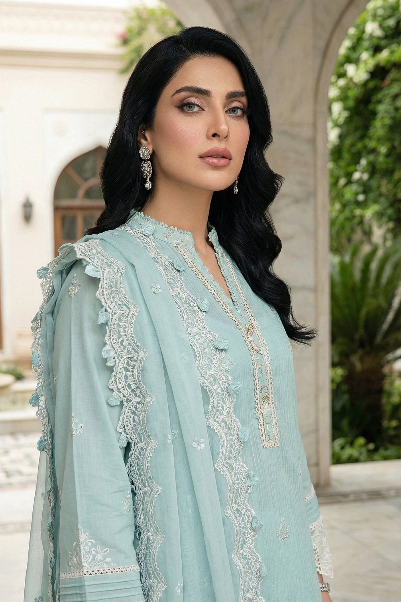 03 Piece Unstitched Embroidered Festive Eid Collection - Design 19