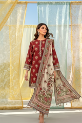 03 Piece Unstitched Printed Lawn - Design 26