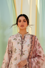 03 Piece Unstitched Printed Lawn - Design 27