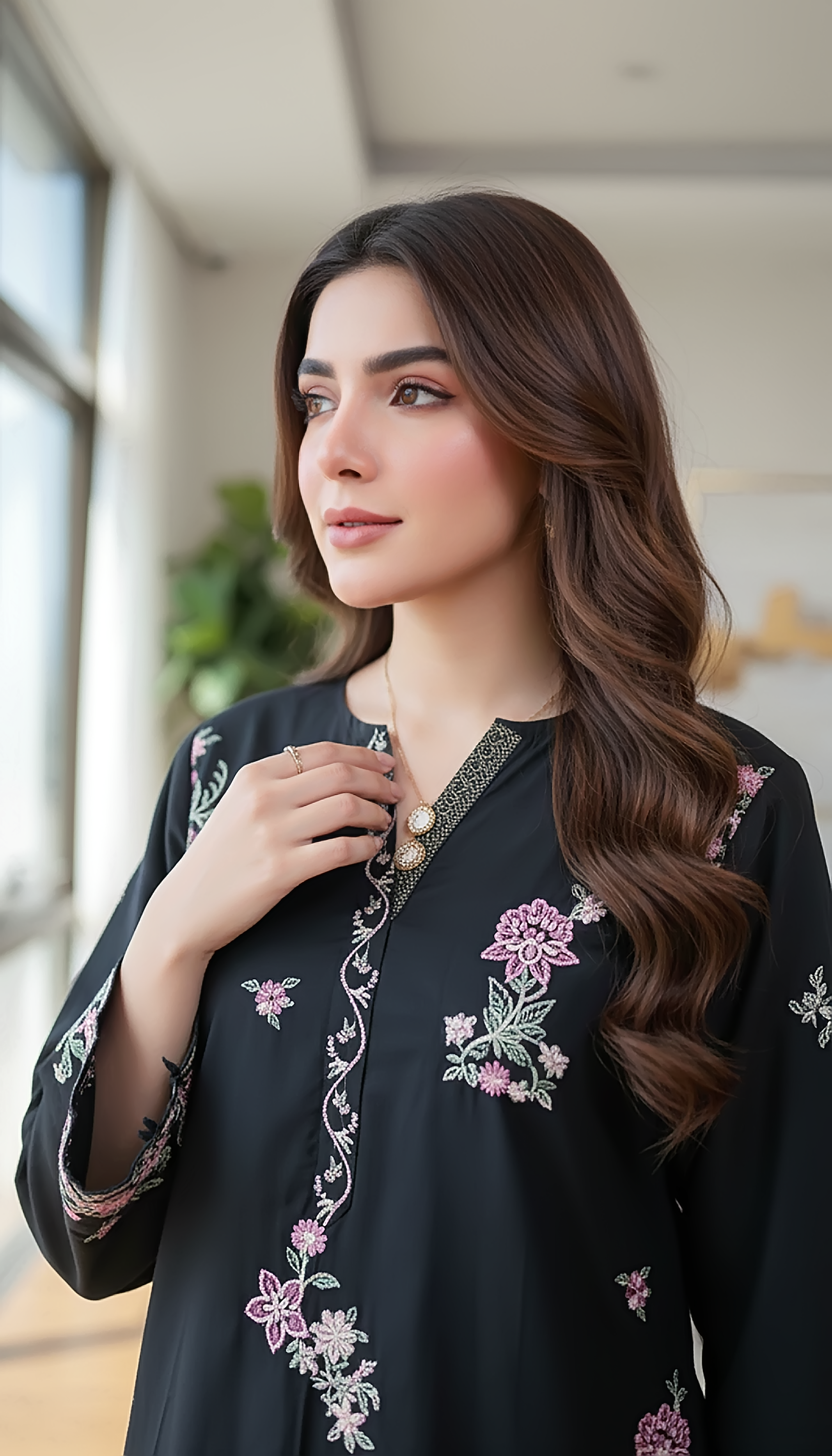 02 Piece Unstitched Embroidered with Shirt & Trouser - View 4 - Lakhany