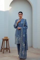 03 Piece Unstitched Pashmina Printed - Design 23