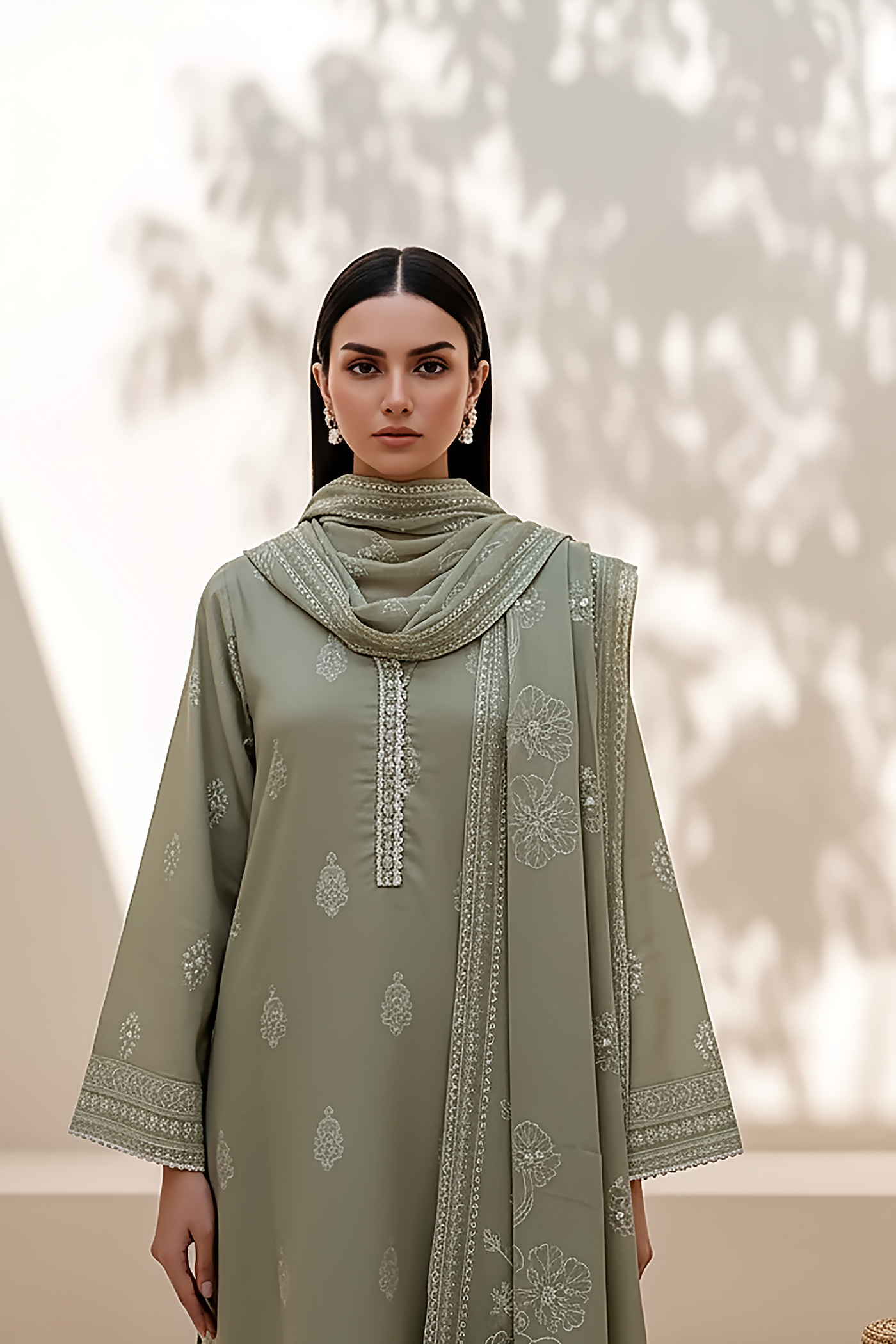 03 Piece Unstitched Pashmina Printed - Design 21