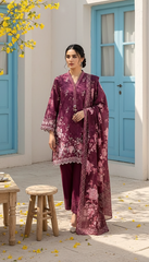 03 Piece Stitched Printed Lawn