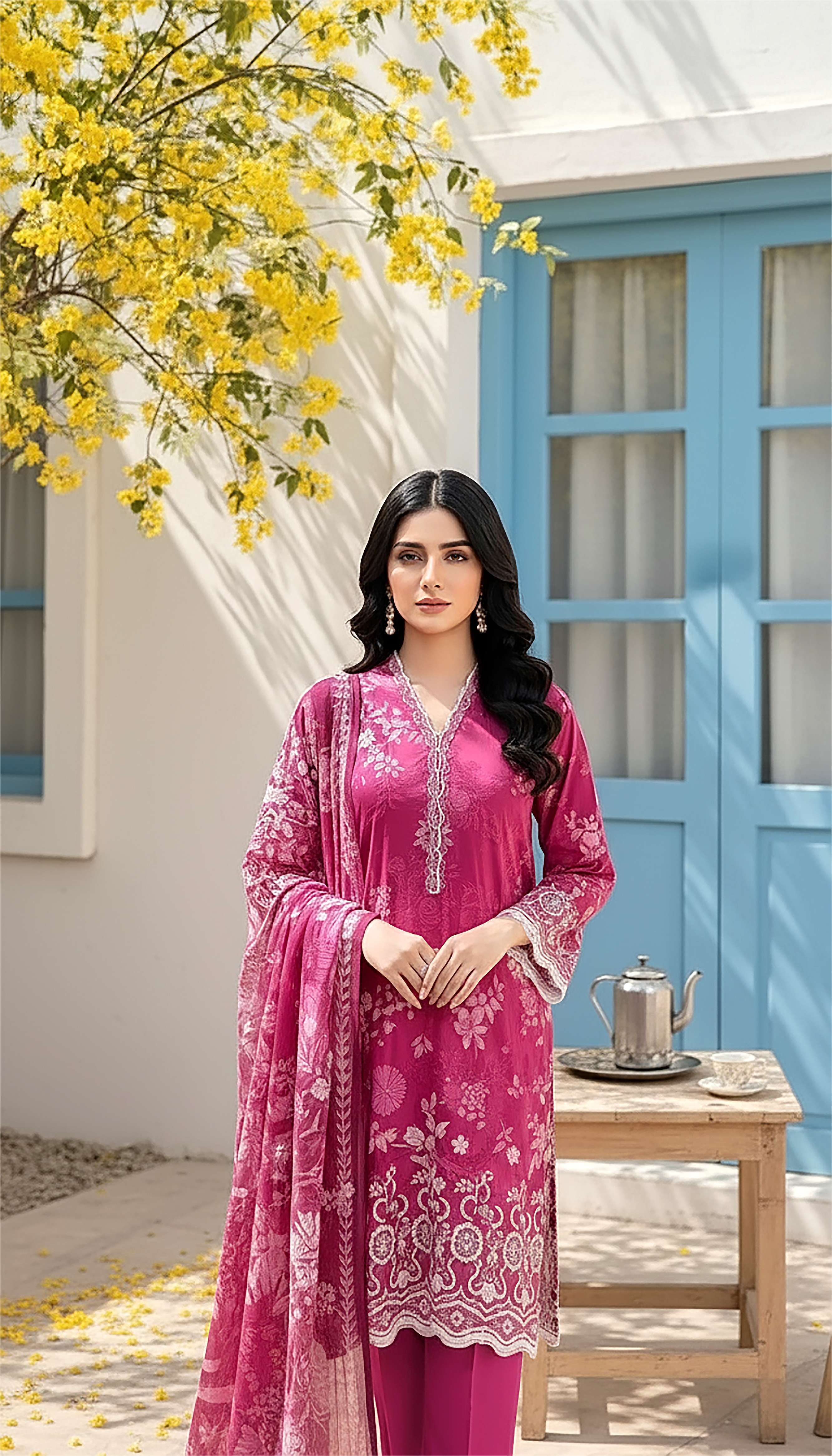 03 Piece Stitched Printed Lawn