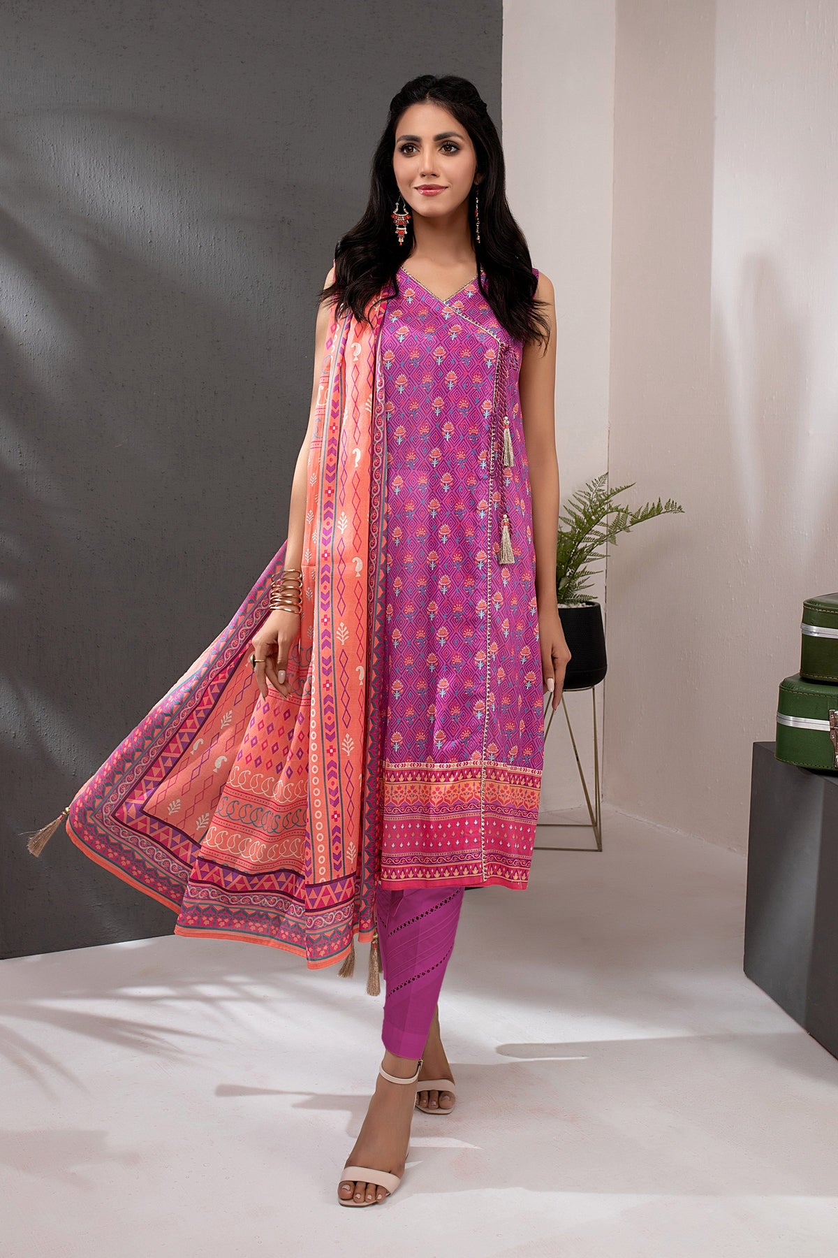 02 Piece Unstitched Printed Lawn - Lakhany