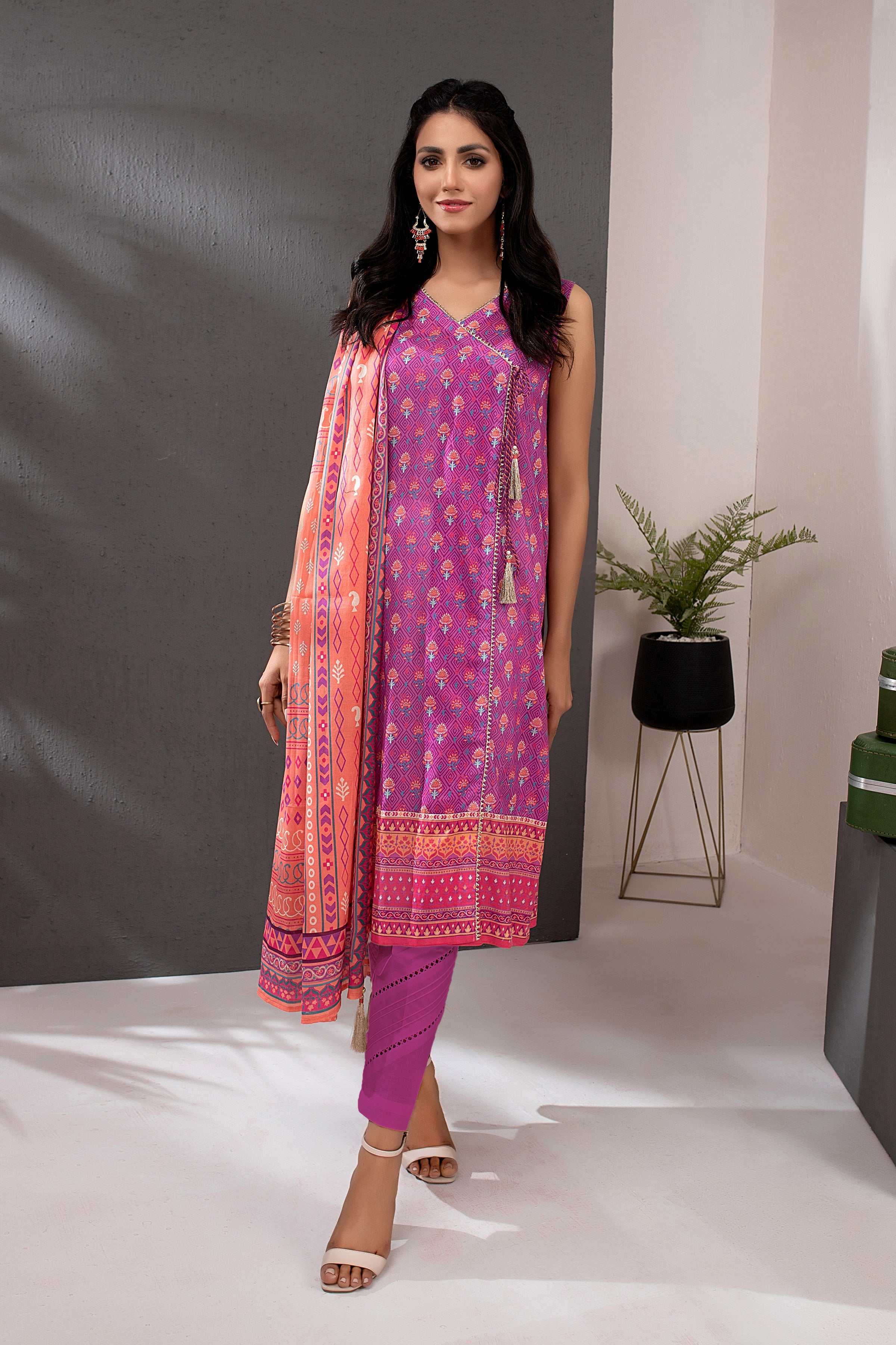 02 Piece Unstitched Printed Lawn - View 3 - Lakhany