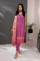 02 Piece Unstitched Printed Lawn - View 3 - Lakhany