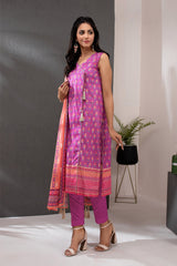 02 Piece Unstitched Printed Lawn - View 4 - Lakhany