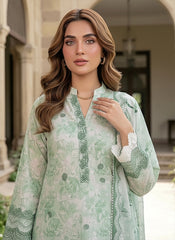 03 Piece Stitched Printed Embroidered Komal Lawn