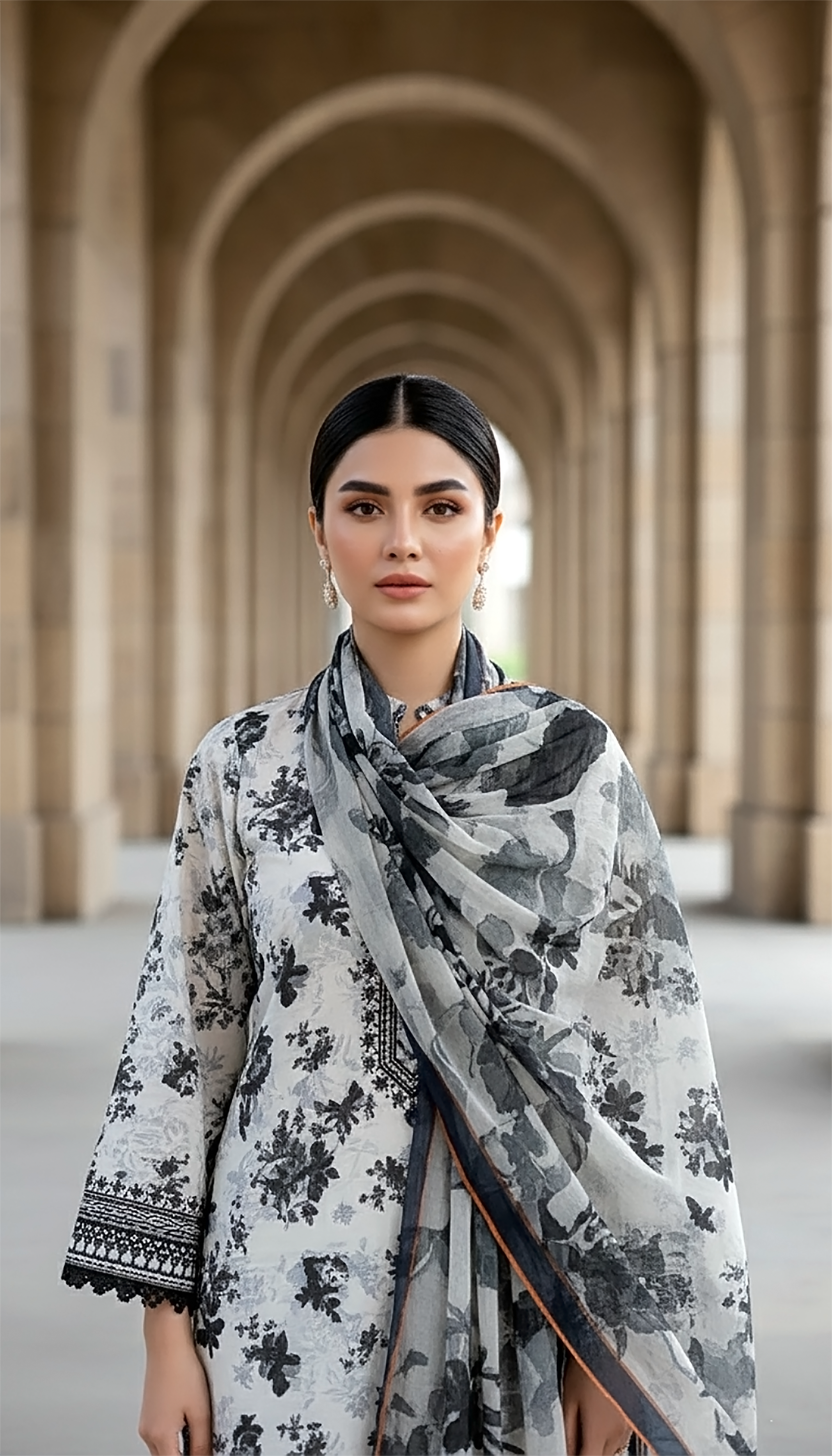 03 Piece Stitched Printed Lawn