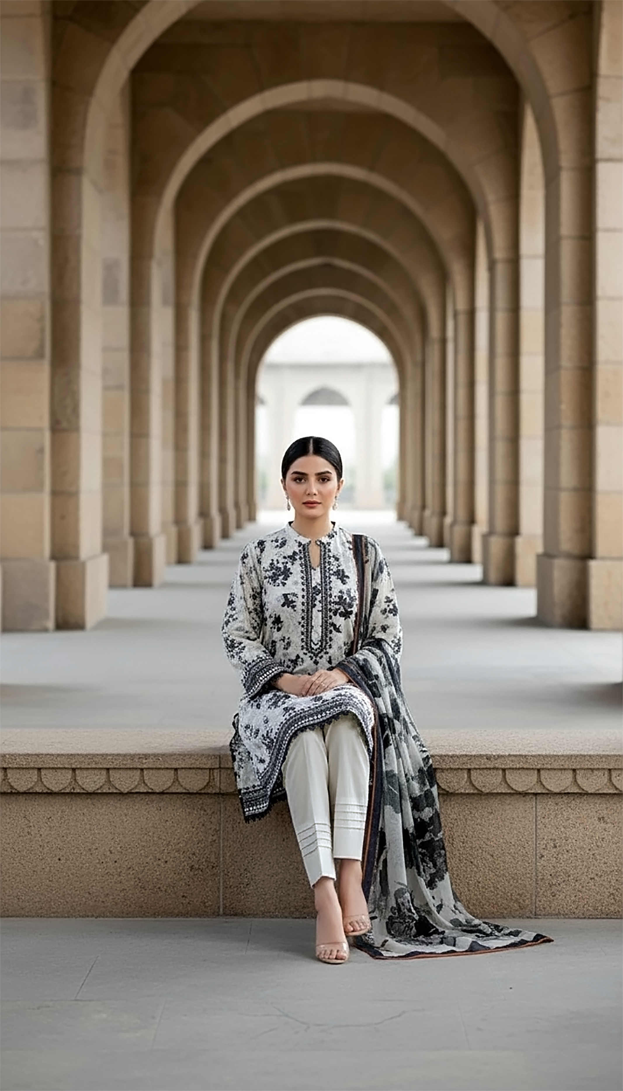03 Piece Stitched Printed Lawn