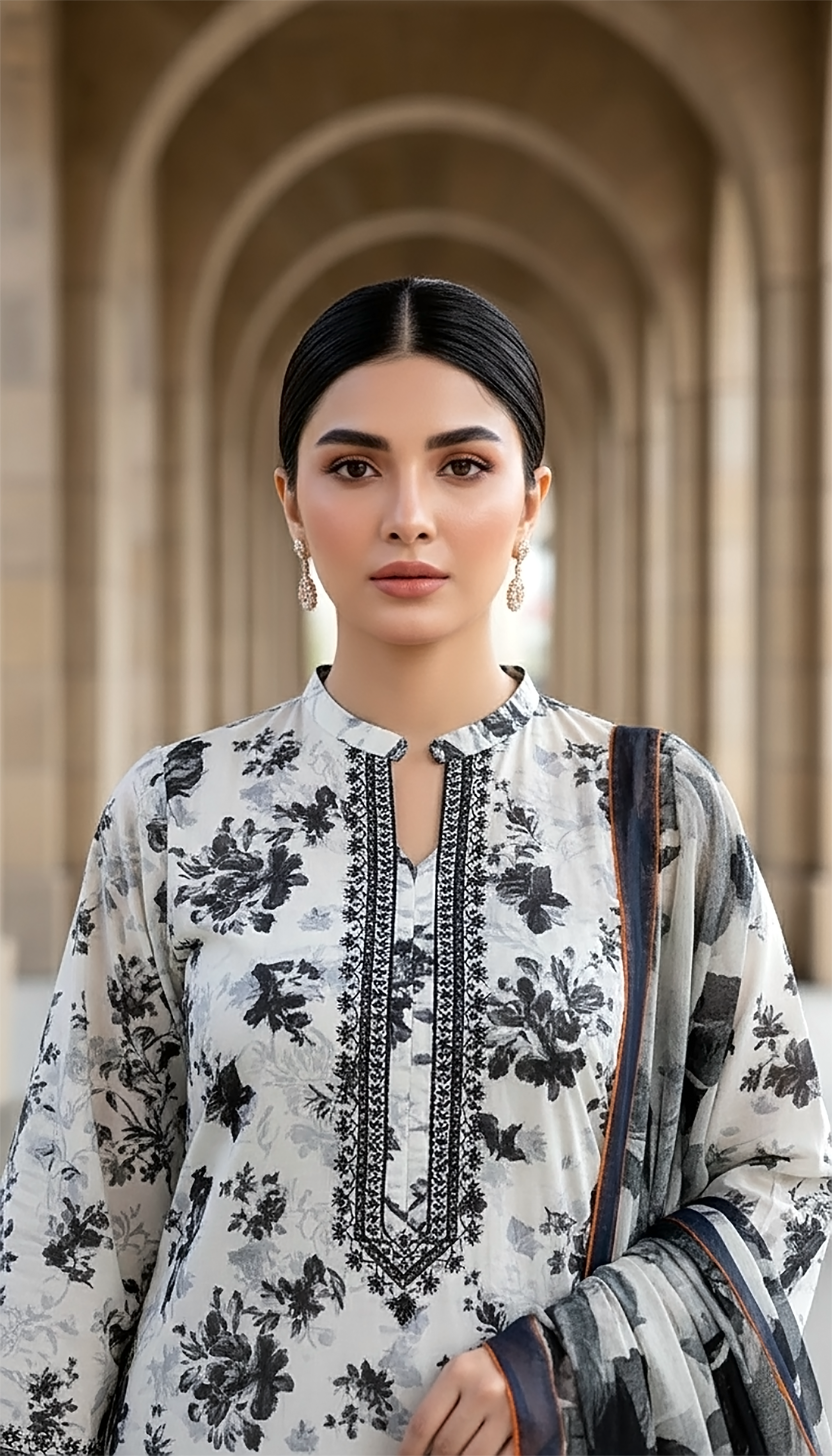 03 Piece Stitched Printed Lawn