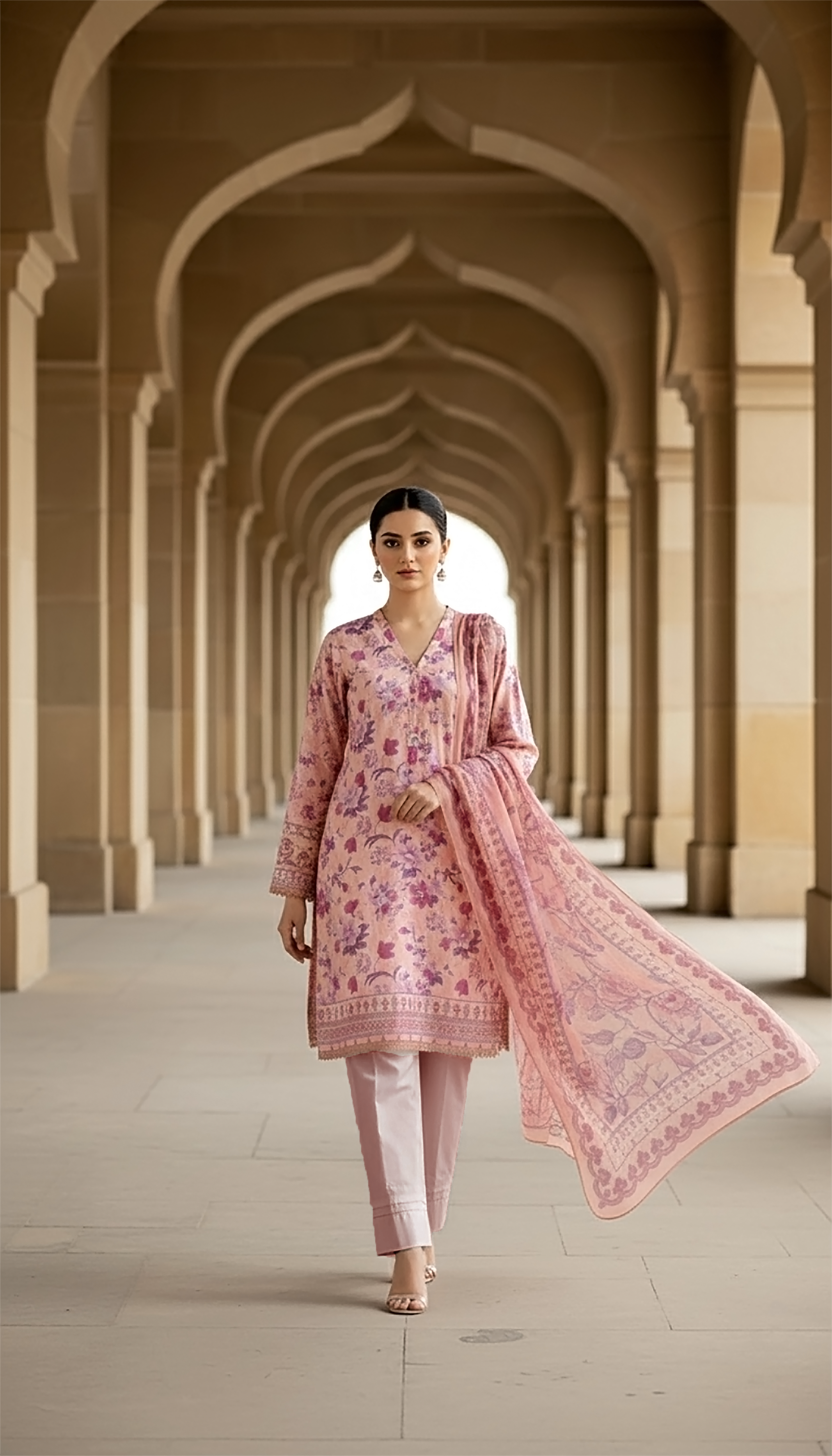 03 Piece Stitched Printed Lawn