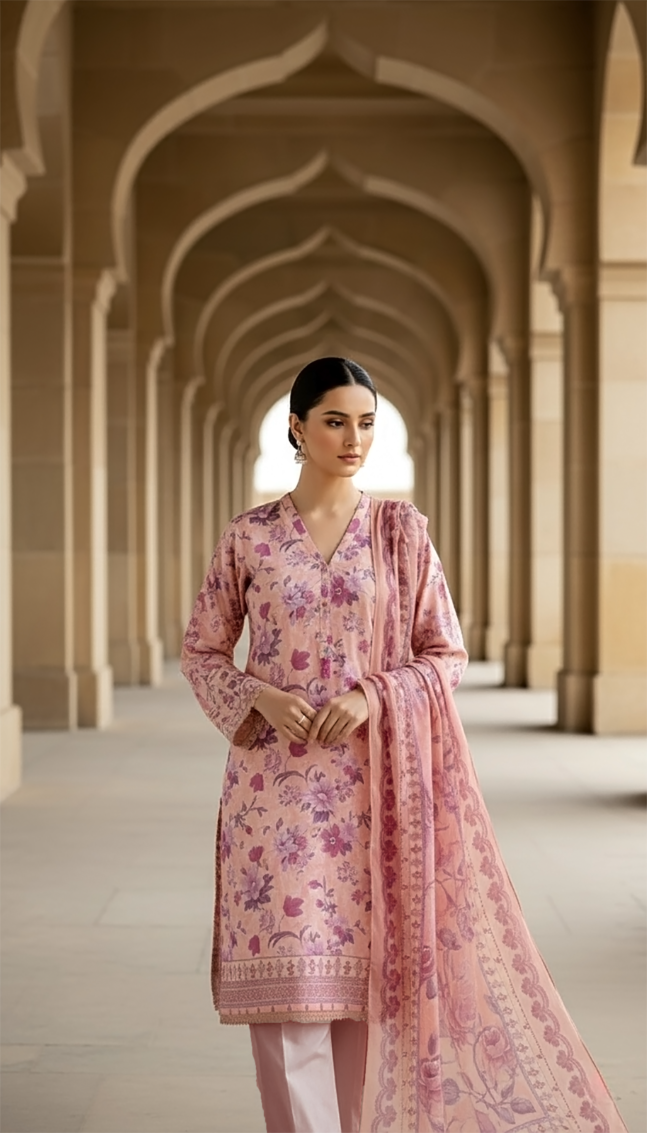 03 Piece Stitched Printed Lawn