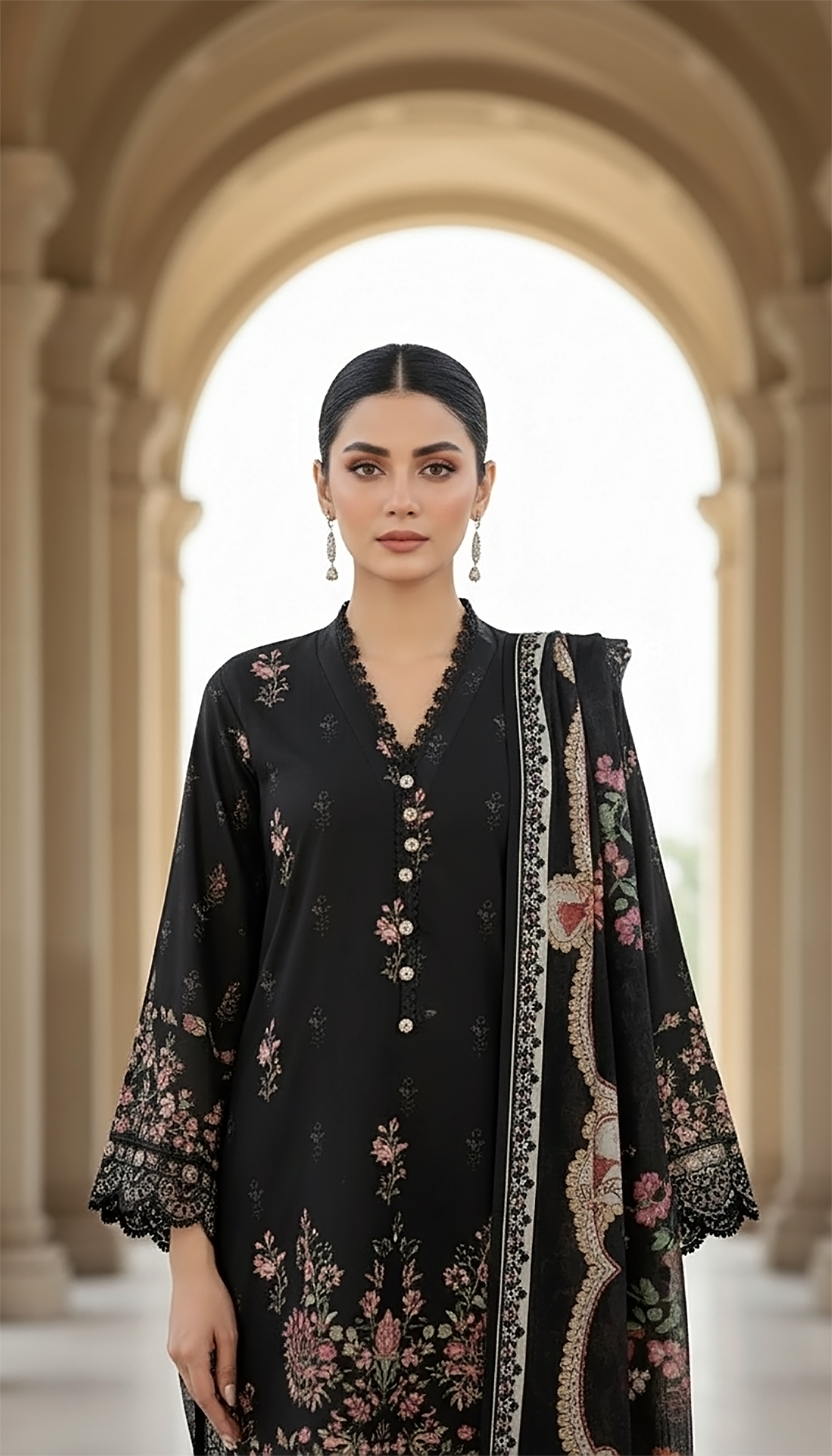 03 Piece Stitched Printed Lawn