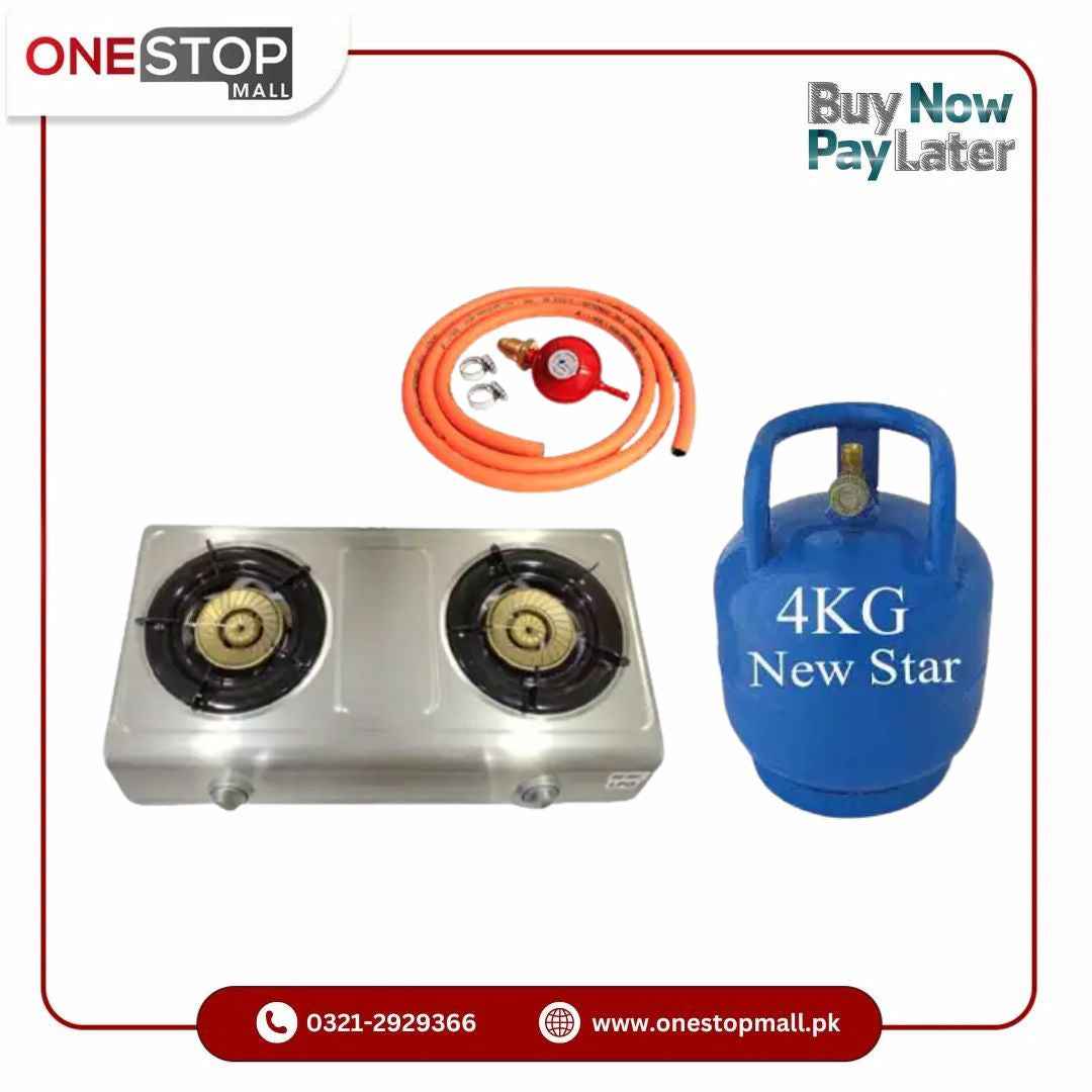 Murphy GD-402 LPG Gas Stove New Star 4 KG Cylender Gas Pipe Regulator Winter Deal