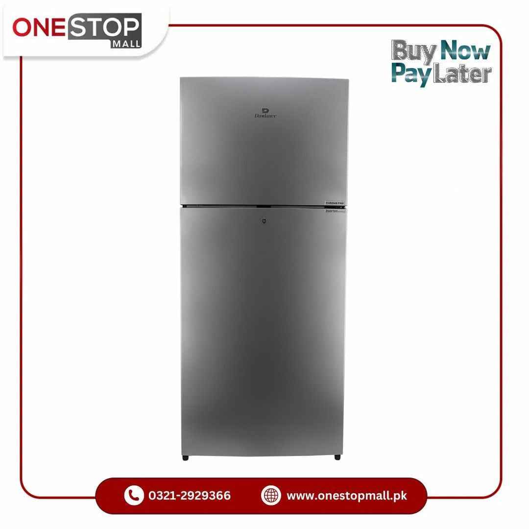 Dawlance Refrigerator REF 9193LF CHROME PRO HAIRLINE SILVER Double Door Brand Warranty