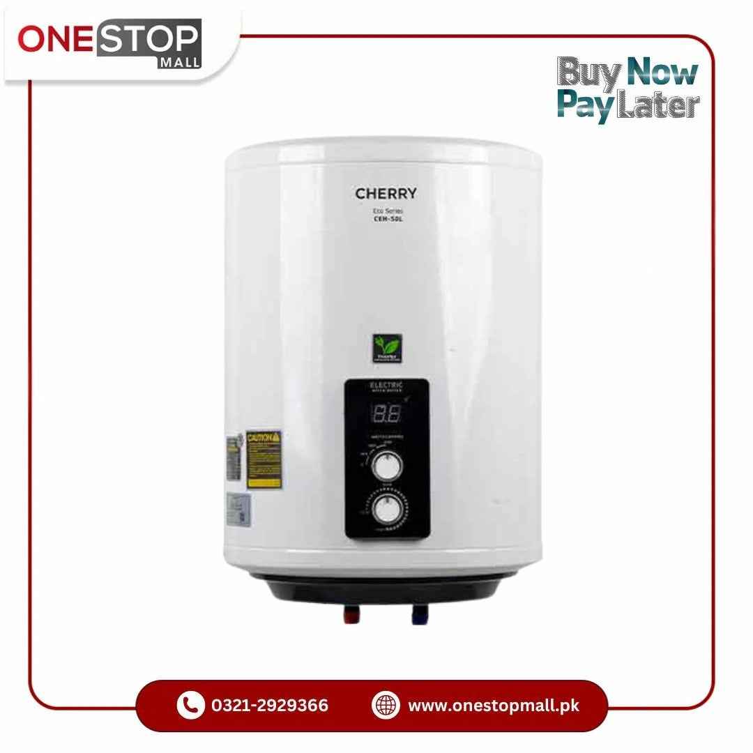 Cherry ECO Series CEH-50L Electric Water Heater Digital Watt Control & Temperature Control, Inverter Energy Saving Geyser