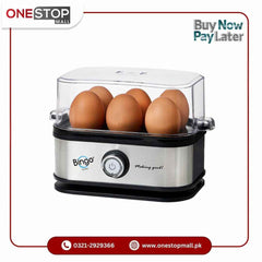 Bingo (EB-001) EGG BOILER (6 Eggs) Stylish Stainless Steel Housing Brand Warranty