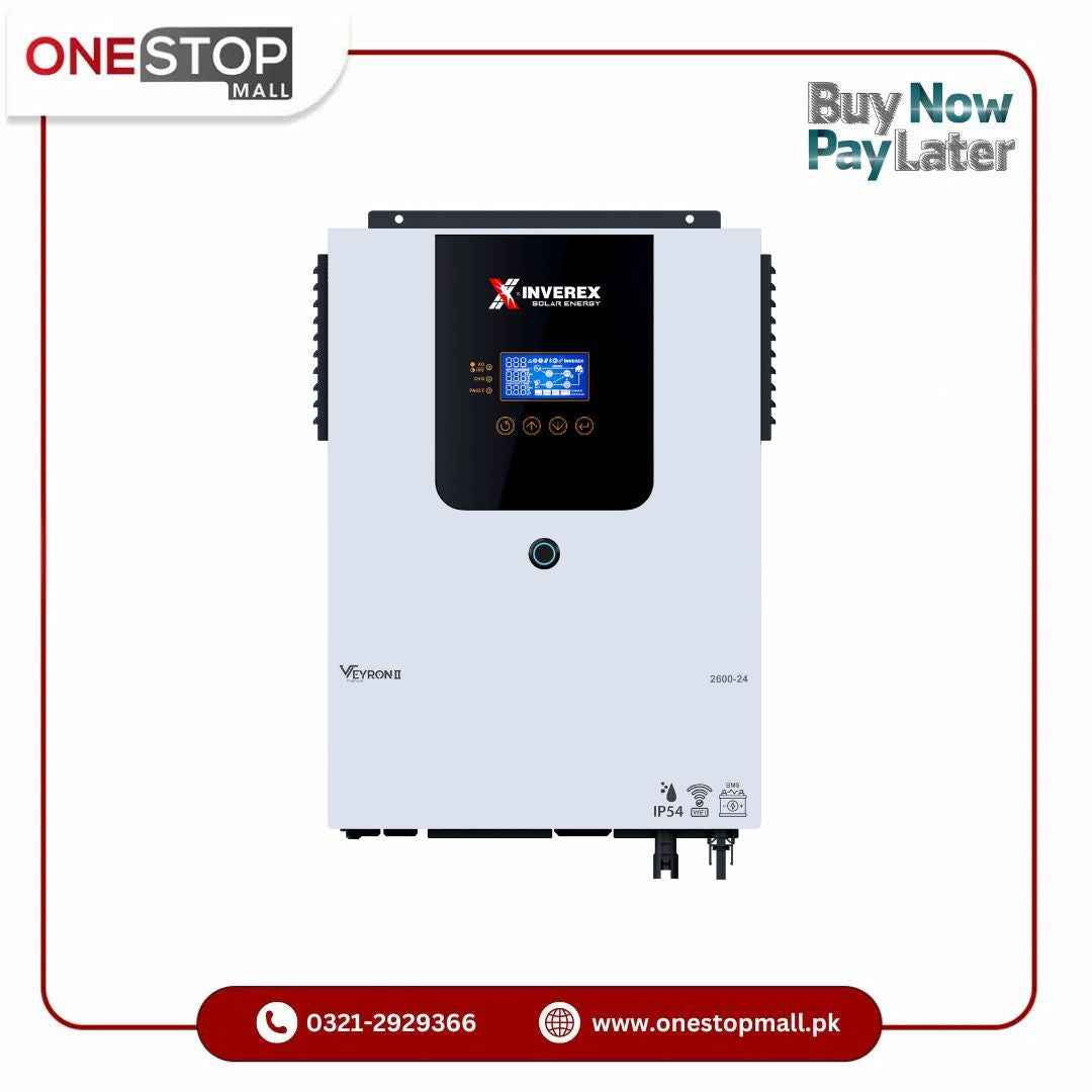 Inverex veyron II 2.6KW Premium MPPT Solar Inverter ( 2600W24V 5 Year Brand Warranty