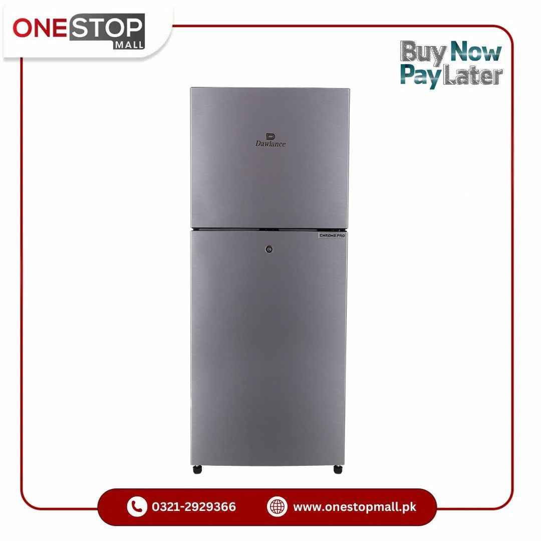Dawlance Refrigerator REF 9160LF CHROME PRO HAIRLINE SILVER Double Door Brand Warranty