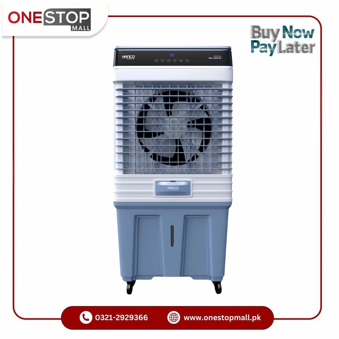 HANCO Room Air Cooler HRC -1200 AC- Latest 2025 Model Storm Throw Technology Touch Remote Control Brand Warranty - Onestopmall.pk