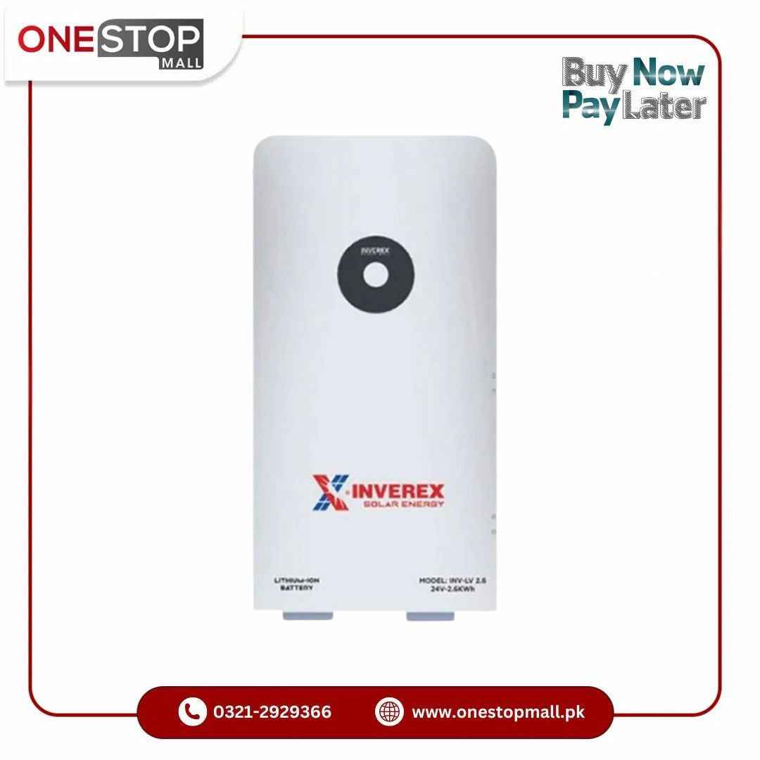 Inverex Lithium-ION battery INVLV 24V2.6 100Ah 5 Year Warranty