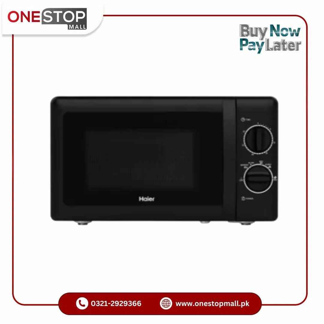 Haier Microwave Oven 20L Solo HMW-20MXP3 Alarm Signal Halogen Interior Light Mechanical Rotary Control Brand Warranty