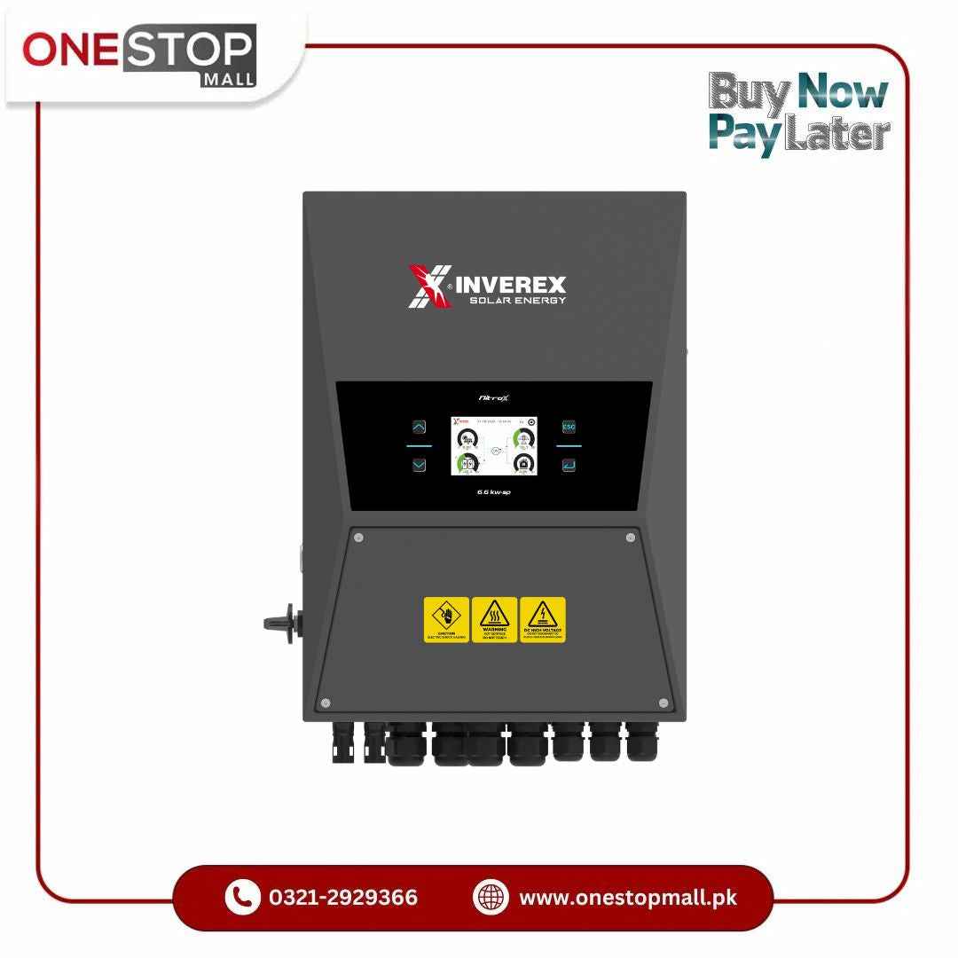 Inverex NitroX 6.6KW SP Hybrid IP65 Dual MPPT Solar Inverter Brand Warranty