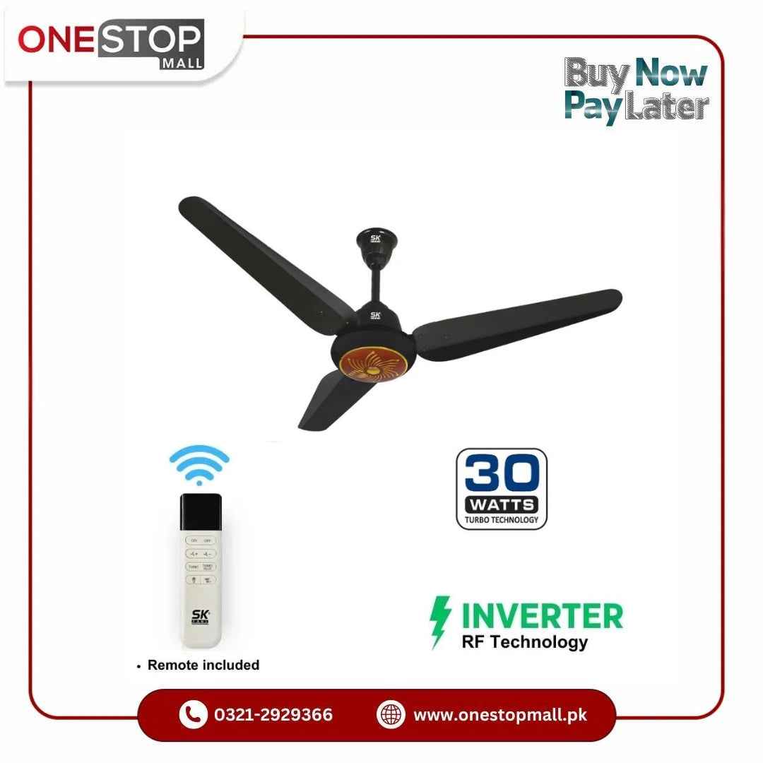 SK Inverter Ceiling Fan UCON  Model Copper 56 Inch 30 Watts Brand Warranty