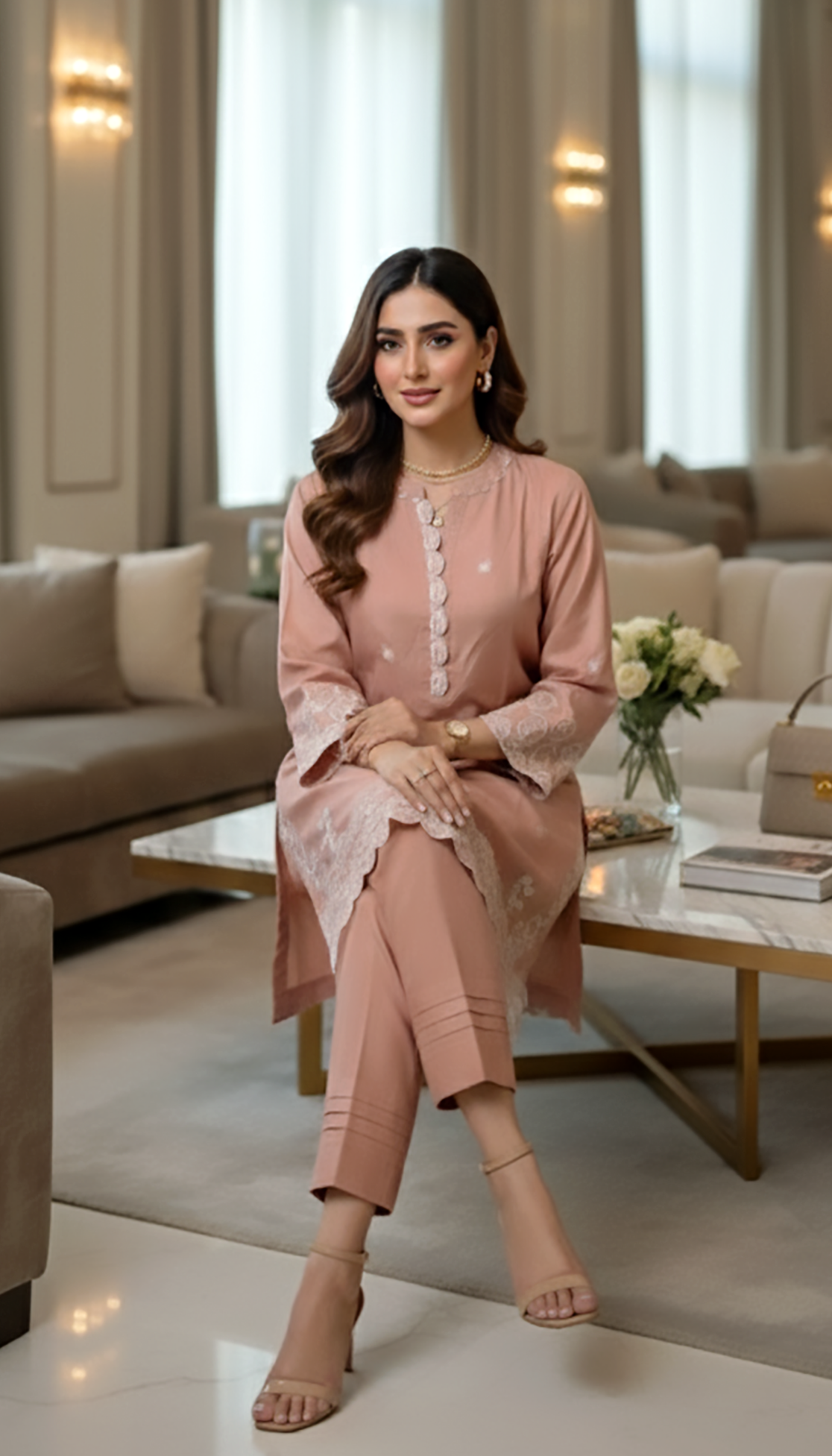 02 Piece Unstitched khaddar embroidered Shirt & Trouser - View 2 - Lakhany