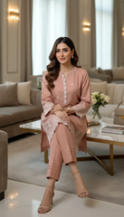 02 Piece Unstitched khaddar embroidered Shirt & Trouser - View 2 - Lakhany
