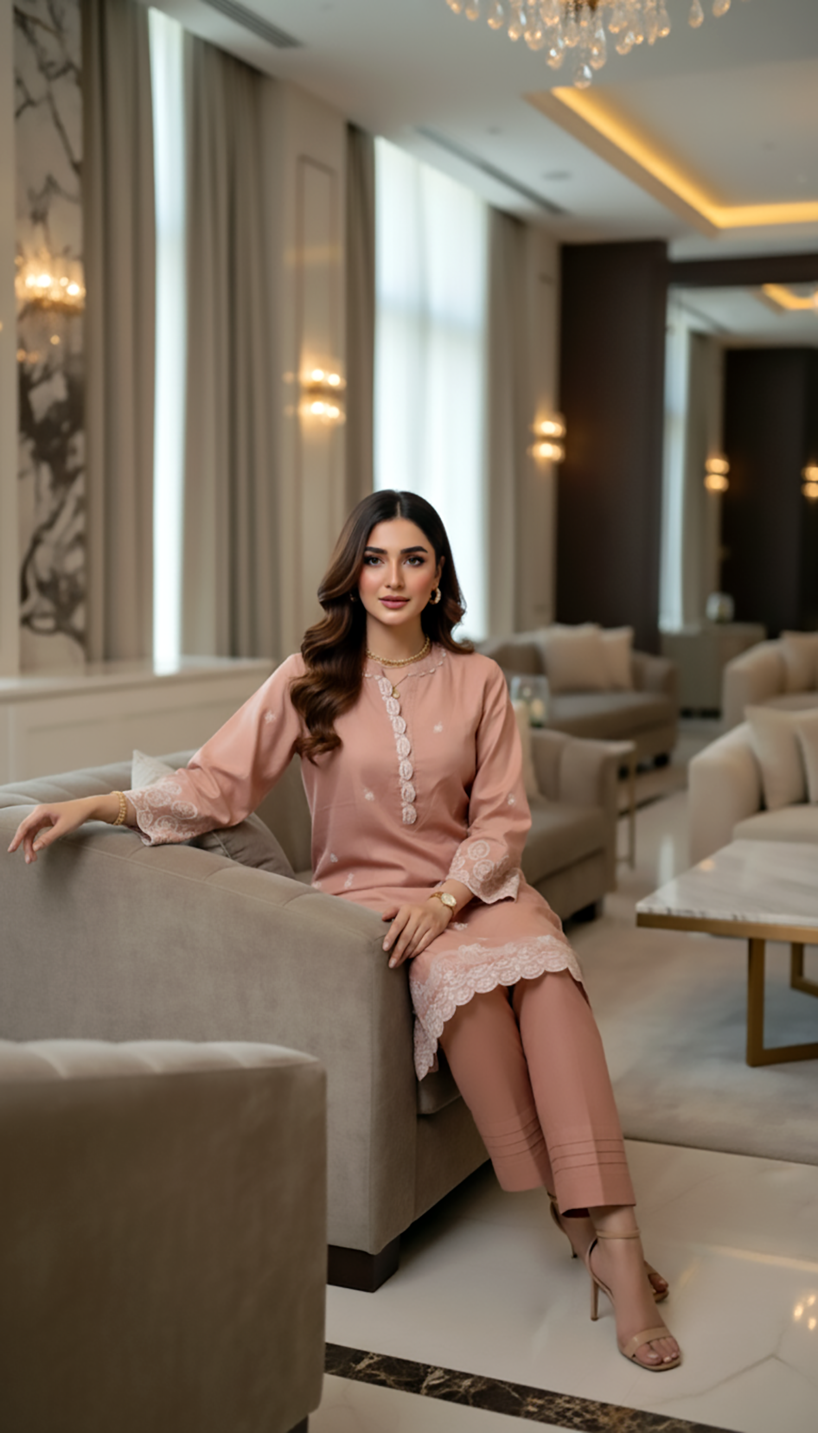 02 Piece Unstitched khaddar embroidered Shirt & Trouser - View 3 - Lakhany