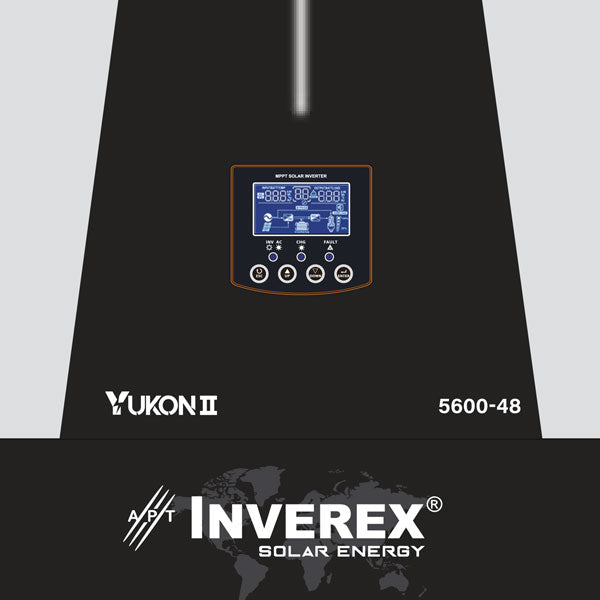 Inverex Yukon II .5.6 KW-48V Solar Inverter High-efficiency pure sine wave inverter  5 Years Brand Warranty