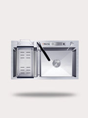 Glam Gas LIFE STYLE-57-BOX Kitchen Sink Waste Pipe Kit S.S Basket Plate Holder Brand Warranty
