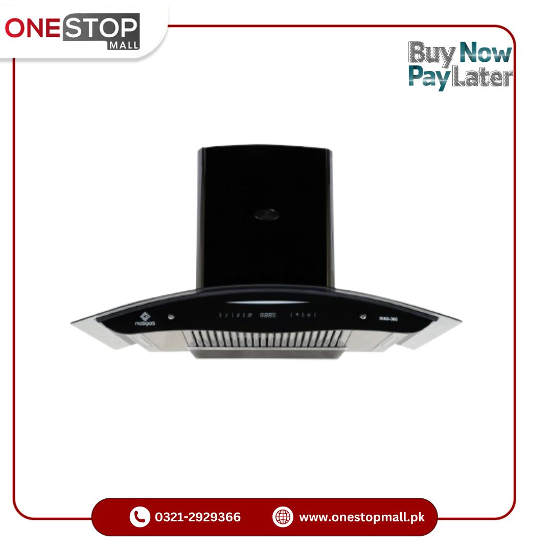 Nasgas Kitchen Hood KHD-300 35inch Touch Panel Front & top 5mm Tempered Glass   1 Year Brand Warranty