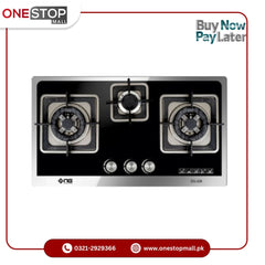 Nasgas Built In Hobs DG-226 (Glass Top) 8mm Thick Square Shape Tempered Glass Top 1 Year Brand Warranty