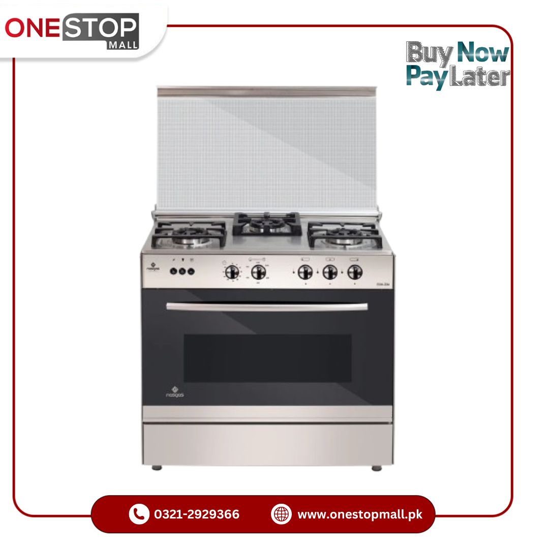 Nasgas EXM-334 36” (Single Door Three Super Prime Large Burners Heavy Grey Caste Iron Nonstick
