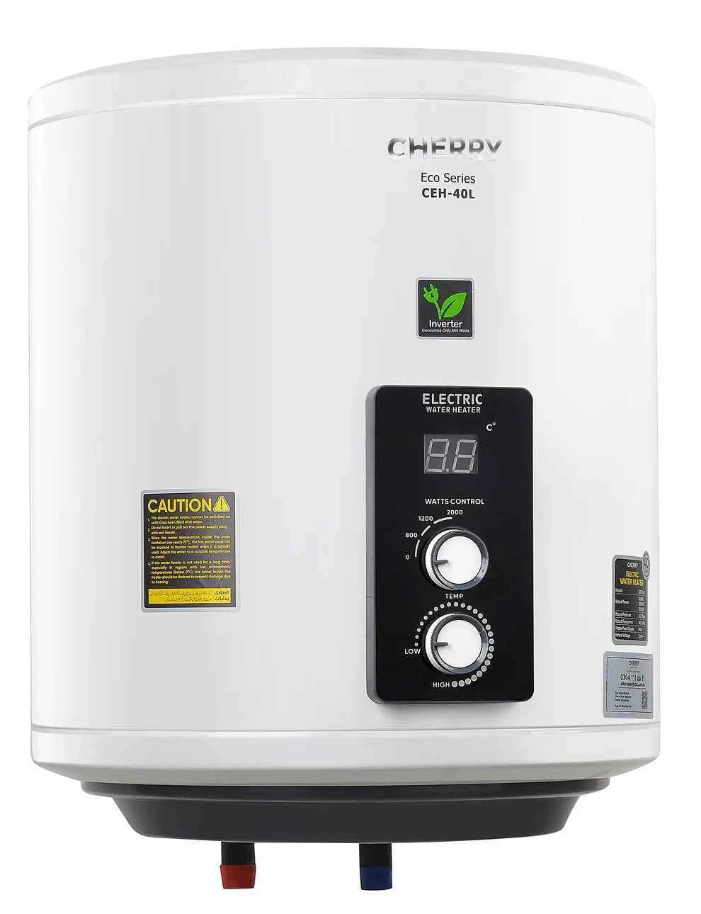 Cherry ECO Series CEH-40D Electric Water Heater Digital Watt Control & Temperature Control, Inverter Energy Saving Geyser (Copy)