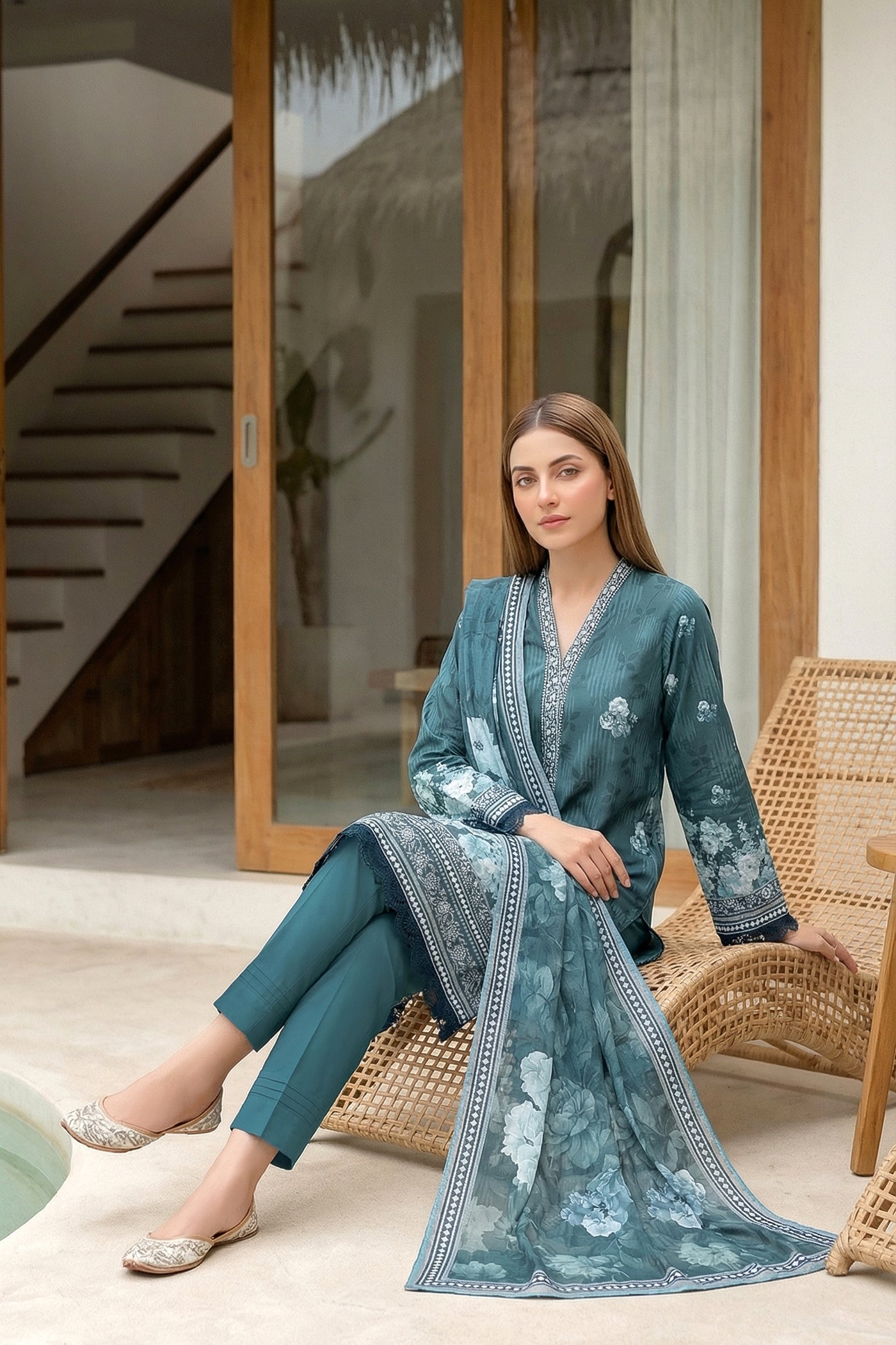 03 Piece Unstitched Printed Lawn - Design 11