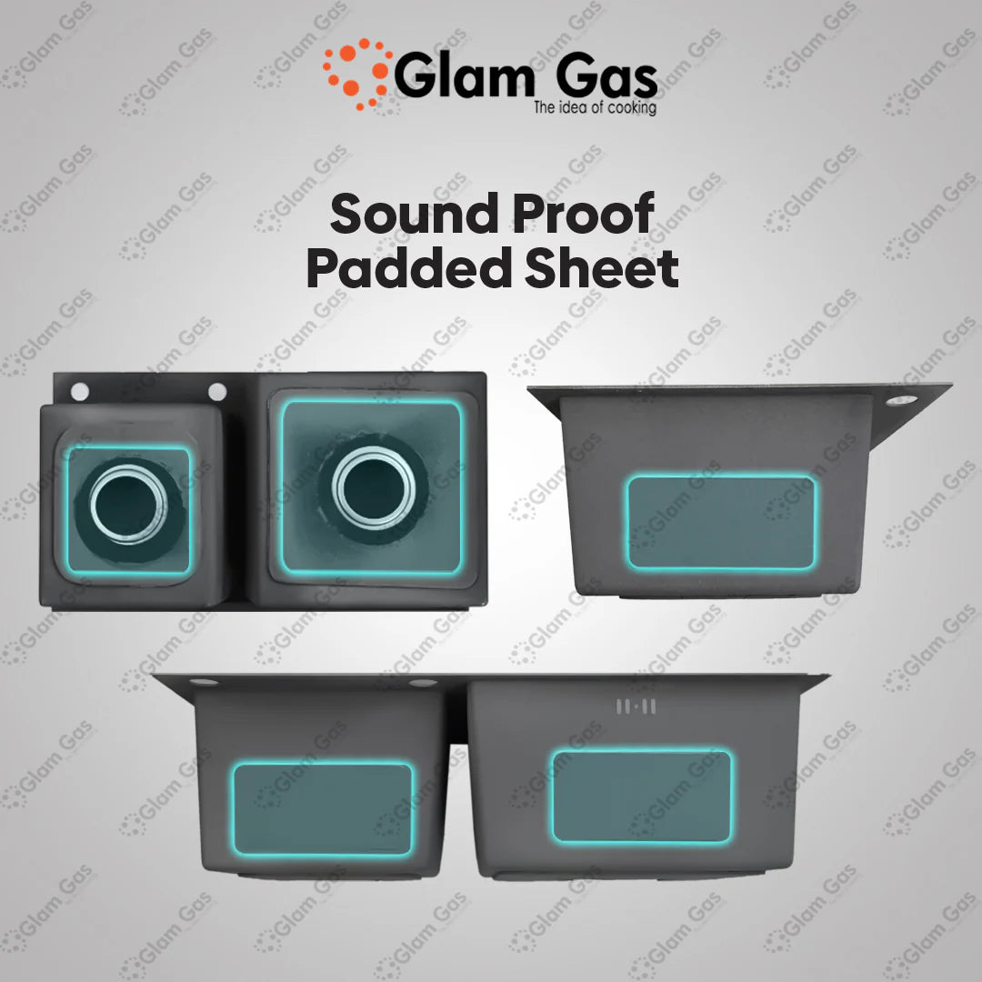 Glam Gas Life Style 57 Texture BK Kitchen Sink Waste Pipe Kit Soap Dispenser Brand Warranty