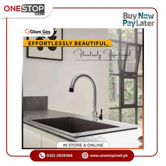 Glam Gas Faucet (Faucet A-12) Imported Aerater Stainless Steel Flexible Hose Brand Warranty