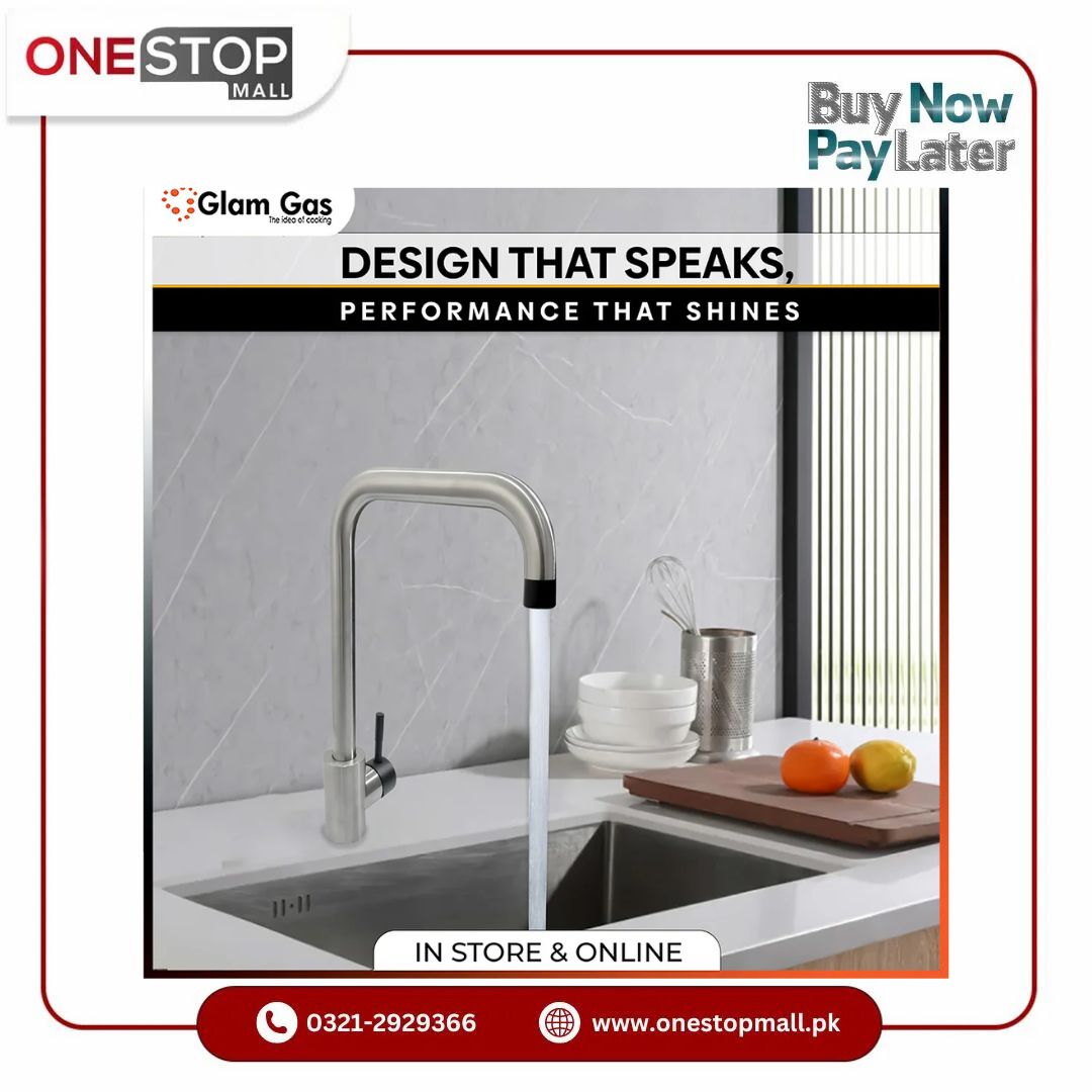 Glam Gas Faucet (Faucet A-12) Imported Aerater Stainless Steel Flexible Hose Brand Warranty